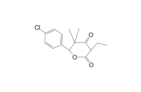 2H-Pyran-2,4(3H)-dione, dihydro-6-(4-chlorophenyl)-3-ethyl-5,5-dimethyl-