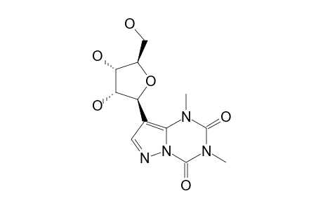 2,4-DIOXO-8-BETA-D-RIBOFURANOSYL-1,3-DIMETHYLPYRAZOLO-[1,5-A]-1,3,5-TRIAZINE