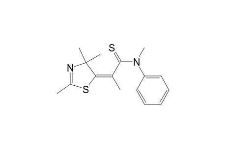 Propanethioamide, N-methyl-N-phenyl-2-(2,4,4-trimethyl-5(4H)-thiazolylidene)-, (E)-