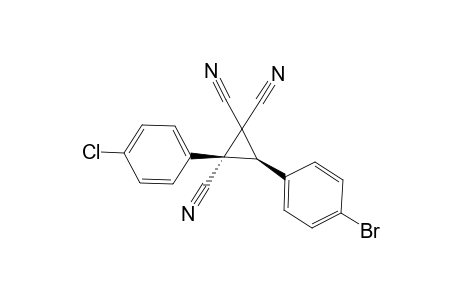 (2R,3S)-3-(4-Bromophenyl)-2-(4-chlorophenyl)cyclopropane-1,1,2-tricarbonitrile