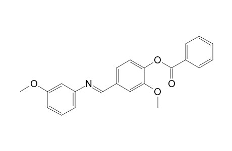 2-methoxy-4-[N-(m-methoxyphenyl)formimidoyl]phenol, benzoate