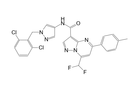 N-[1-(2,6-dichlorobenzyl)-1H-pyrazol-4-yl]-7-(difluoromethyl)-5-(4-methylphenyl)pyrazolo[1,5-a]pyrimidine-3-carboxamide