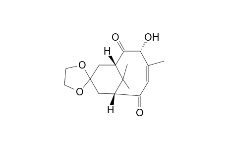 9-(1,3-Dioxolan)-5-hydroxy-4,11,11-trimethybicyclo[5.3.1]undec-3-en-2,6-dione