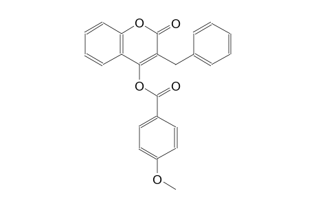 benzoic acid, 4-methoxy-, 2-oxo-3-(phenylmethyl)-2H-1-benzopyran-4-yl ester