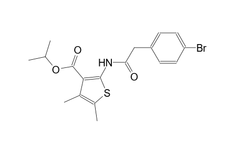 isopropyl 2-{[(4-bromophenyl)acetyl]amino}-4,5-dimethyl-3-thiophenecarboxylate