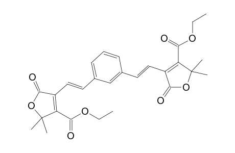 Ethyl 4-(3-(2-(4-ethoxycarbonyl-2,5-dihydro-5,5-dimethyl-2-oxofuran-3-yl)vinyl)styryl)-2,5-dihydro-2,2-dimethyl-5-oxofuran-3-carboxylate