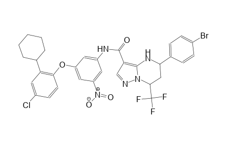 5-(4-bromophenyl)-N-[3-(4-chloro-2-cyclohexylphenoxy)-5-nitrophenyl]-7-(trifluoromethyl)-4,5,6,7-tetrahydropyrazolo[1,5-a]pyrimidine-3-carboxamide