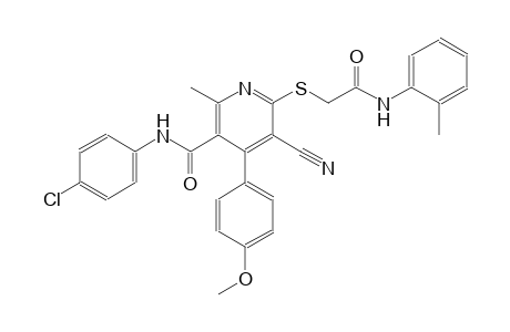 3-pyridinecarboxamide, N-(4-chlorophenyl)-5-cyano-4-(4-methoxyphenyl)-2-methyl-6-[[2-[(2-methylphenyl)amino]-2-oxoethyl]thio]-