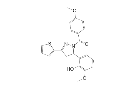 phenol, 2-[4,5-dihydro-1-(4-methoxybenzoyl)-3-(2-thienyl)-1H-pyrazol-5-yl]-6-methoxy-