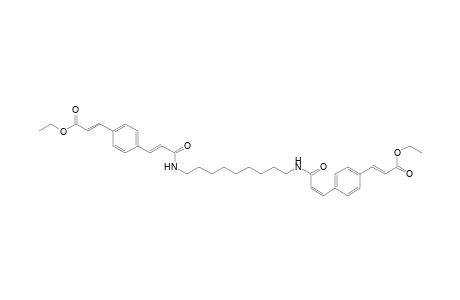 2-Propenoic acid, 3-[4-[3-[[9-[[-3-[4-[-3-ethoxy-3-oxo-1-propen-1-yl]phenyl]-1-oxo-2-propen-1-yl]amino]nonyl]amino]-3-oxo-1-propen-1-yl]phenyl]-, ethyl ester