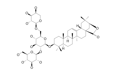 3-O-[BETA-D-GLUCOPYRANOSYL-(1->2)-[O-ALPHA-L-ARABINOPYRANOSYL-(1->6)]-BETA-D-GLUCOPYRANOSYLOXY]-MACHAERINIC-ACID-GAMMA-LACTONE