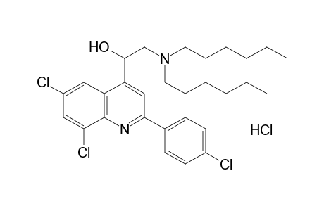 2-(p-chlorophenyl)-6,8-dichloro-alpha-[(dihexylamino)methyl]-4-quinolinemethanol, hydrochloride