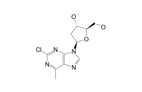 2-CHLORO-9-(2-DEOXY-PARA-D-ERYTROPENTOFURANOSYL)-6-METHYLPURINE