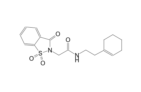 N-[2-(1-cyclohexen-1-yl)ethyl]-2-(1,1-dioxido-3-oxo-1,2-benzisothiazol-2(3H)-yl)acetamide