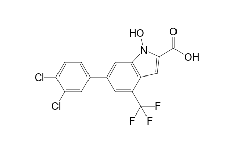 6-(3,4-dichlorophenyl)-1-hydroxy-4-(trifluoromethyl)-1H-indole-2-carboxylic acid