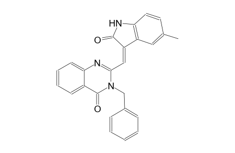 3-benzyl-2-[(Z)-(5-methyl-2-oxo-1,2-dihydro-3H-indol-3-ylidene)methyl]-4(3H)-quinazolinone