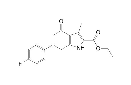 1H-Indole-2-carboxylic acid, 6-(4-fluorophenyl)-3-methyl-4-oxo-4,5,6,7-tetrahydro-, ethyl ester