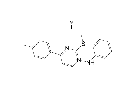 1-Phenylamino-4-(p-tolyl)-2-methylthiopyrimidinium iodide