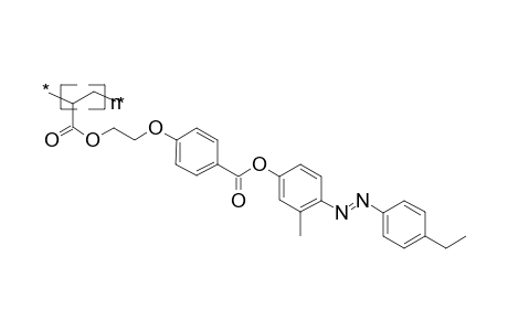 Polyacrylate on the basis of ethyl-p-phenyleneazo-2-tolyleneoxycarbonyl-1,4-phenyleneoxyethylene acrylate