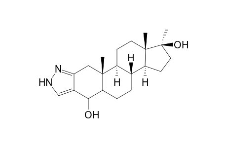 4.Beta.-Hydroxystanozolol [4'-Hydroxy-17.alpha-methyl-17.beta.-hydroxy-5.alpha.-androstano[3,2-c]pyrazole]