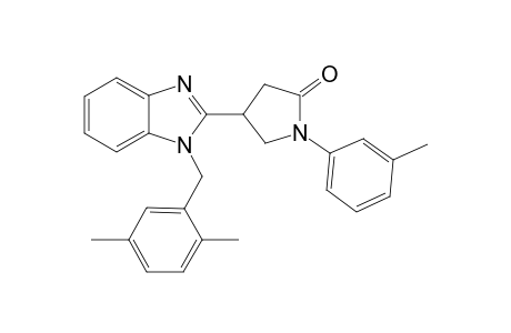 2-Pyrrolidinone, 4-[1-[(2,5-dimethylphenyl)methyl]-1H-1,3-benzimidazol-2-yl]-1-(3-methylphenyl)-