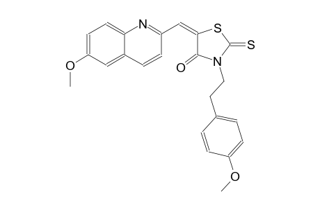 4-thiazolidinone, 3-[2-(4-methoxyphenyl)ethyl]-5-[(6-methoxy-2-quinolinyl)methylene]-2-thioxo-, (5E)-