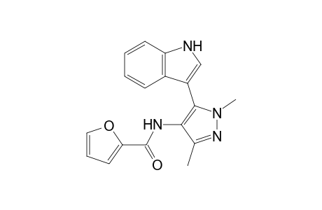 3-[4-(2-Furoylamino)-1,3-dimethylpyrazol-5-yl]indole