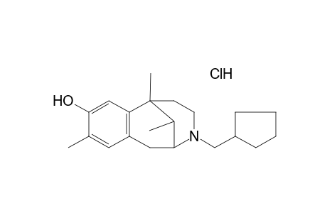 3-(CYCLOPENTYLMETHYL)-1,2,3,4,5,6-HEXAHYDRO-6,9,11-TRIMETHYL-2,6-METHANO-3-BENZAZOCIN-8-OL, HYDROCHLORIDE