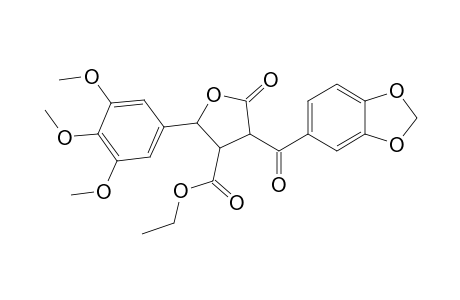 Ethyl 4-(1,3-benzodioxol-5-carbonyl)-2-(3,4,5-trimethoxyphenyl)-5-oxotetrahydrofuran-3-carboxylate