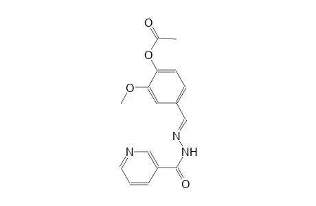2-methoxy-4-{(E)-[(3-pyridinylcarbonyl)hydrazono]methyl}phenyl acetate