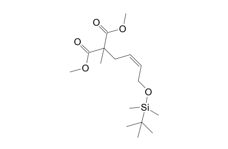(Z)-Dimethyl 2-(4-(tert-butyldimethylsilyloxy)but-2-en-1-yl)-2-methyl-malonate