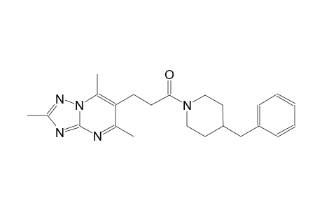 [1,2,4]triazolo[1,5-a]pyrimidine, 2,5,7-trimethyl-6-[3-oxo-3-[4-(phenylmethyl)-1-piperidinyl]propyl]-