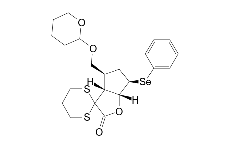 Spiro[2H-cyclopenta[b]furan-3(3aH),2'-[1,3]dithian]-2-one, tetrahydro-6-(phenylseleno)-4-[[(tetrahydro-2H-pyran-2-yl)oxy]methyl]-, [3aR-(3a.alpha.,4.alpha.,6.alpha.,6a.alpha.)]-