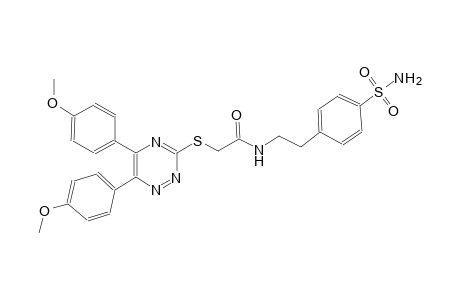 acetamide, N-[2-[4-(aminosulfonyl)phenyl]ethyl]-2-[[5,6-bis(4-methoxyphenyl)-1,2,4-triazin-3-yl]thio]-