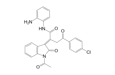 (2E)-2-(1-Acetyl-2-oxo-1,2-dihydro-3H-indol-3-ylidene)-N-(2-aminophenyl)-4(4-chlorophenyl)-4-oxobutanamide