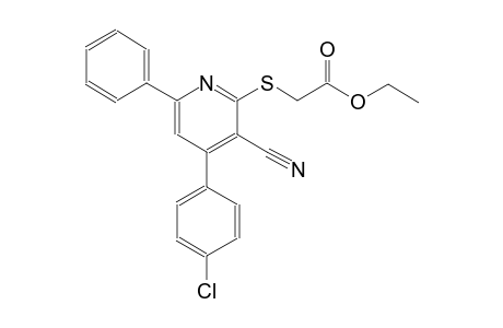 ethyl {[4-(4-chlorophenyl)-3-cyano-6-phenyl-2-pyridinyl]sulfanyl}acetate