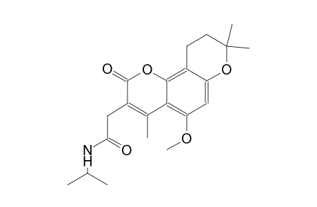 N-isopropyl-2-(5-methoxy-4,8,8-trimethyl-2-oxo-2,8,9,10-tetrahydropyrano[2,3-f]chromen-3-yl)acetamide