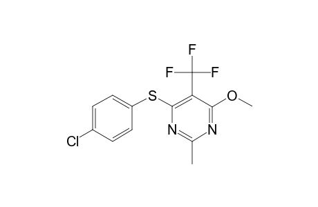 2-METHYL-4-METHOXY-5-TRIFLUOROMETHYL-6-(4-CHLOROPHENYLTHIO)-PYRIMIDINE