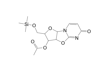 6H-Furo[2',3':4,5]oxazolo[3,2-a]pyrimidin-6-one, 3-(acetyloxy)-2,3,3a,9a-tetrahydro-2-[[(trimethylsilyl)oxy]methyl]-, [2R-(2.alpha.,3.beta.,3a.beta.,9a.beta.)]-
