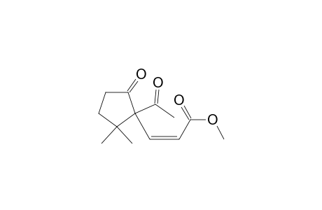 2-Propenoic acid, 3-(1-acetyl-2,2-dimethyl-5-oxocyclopentyl)-, methyl ester, (Z)-