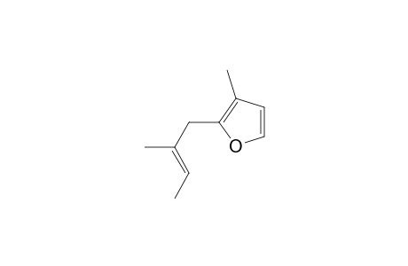 Furan, 3-methyl-2-(2-methyl-2-butenyl)-, (E)-