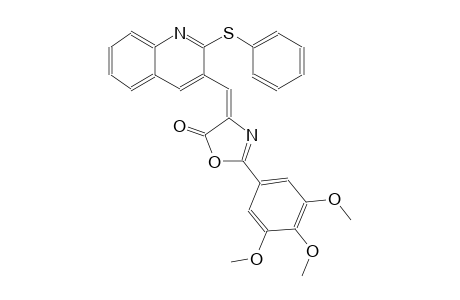 5(4H)-oxazolone, 4-[[2-(phenylthio)-3-quinolinyl]methylene]-2-(3,4,5-trimethoxyphenyl)-, (4E)-