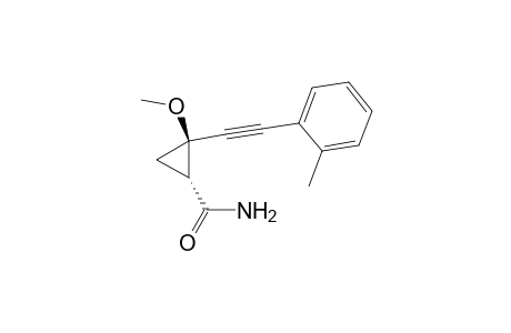 (1R*,2R*)-2-Methoxy-2-(o-tolylethynyl)cyclopropanecarboxamide