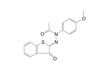 acetic acid, 1-(4-methoxyphenyl)-2-((2Z)-3-oxobenzo[b]thien-2(3H)-ylidene)hydrazide