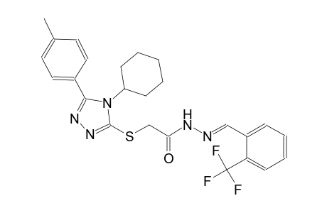 2-{[4-cyclohexyl-5-(4-methylphenyl)-4H-1,2,4-triazol-3-yl]sulfanyl}-N'-{(E)-[2-(trifluoromethyl)phenyl]methylidene}acetohydrazide