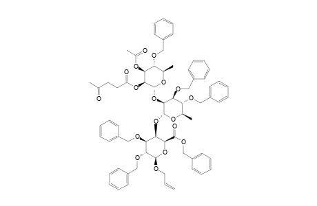 #29;BENZYL-(3-O-ACETYL-4-O-BENZYL-2-O-LEVULINOYL-ALPHA-L-RHAMNOPYRANOSYL)-(1->2)-(3,4-DI-O-BENZYL-ALPHA-L-RHAMNOPYRANOSYL)-(1->4)-(ALLYL-2,3-DI-O-BENZYL-BETA-D