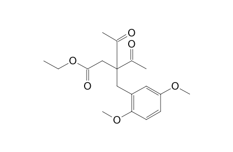 3-acetyl-3-(2,5-dimethoxybenzyl)-4-oxovaleric acid, ethyl ester