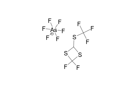 4,4-DIFLUORO-2-(TRIFLUOROMETHYLTHIO)-1,3-DITHIETAN-2-YLIUM-HEXAFLUOROARSENATE