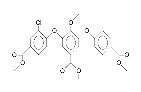 3-(2'-Chloro-4'-carbomethoxy-phenoxy)-5-(4'-carbomethoxy-phenoxy)-4-methoxy-benzoic acid, methyl ester