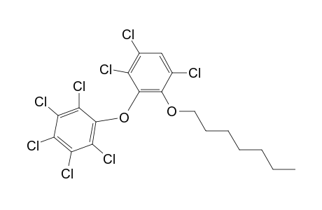 Benzene, pentachloro[2,3,5-trichloro-6-(heptyloxy)phenoxy]-